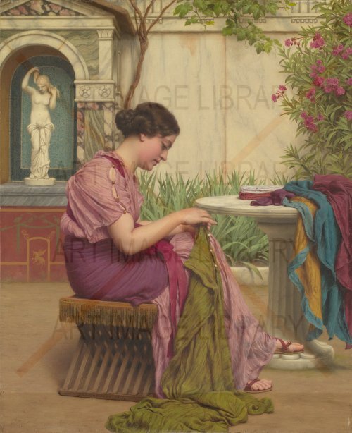 Image no. 4941: A Stitch is Free, or A Sti... (John William Godward), code=S, ord=0, date=-